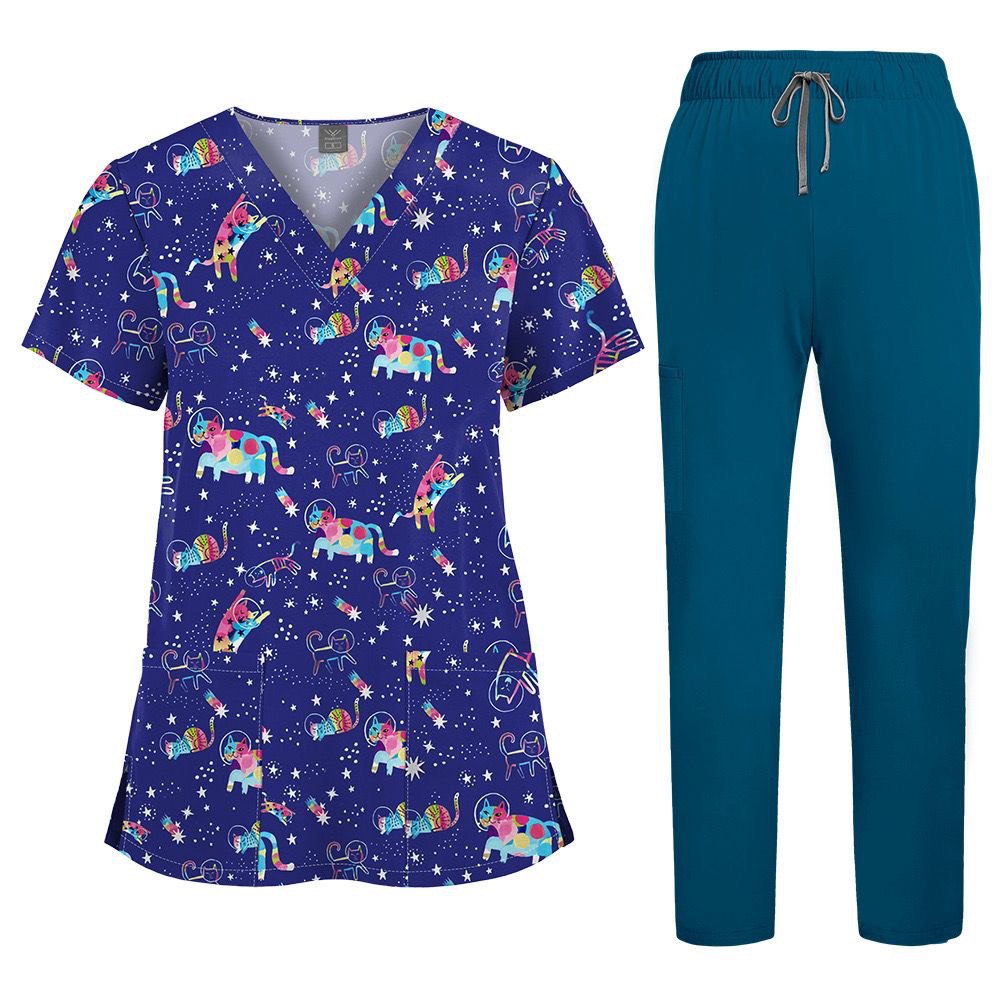 floral scrubs